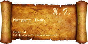 Margert Iván névjegykártya